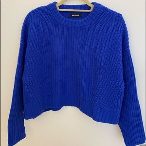 Blue wool cashmere sweater